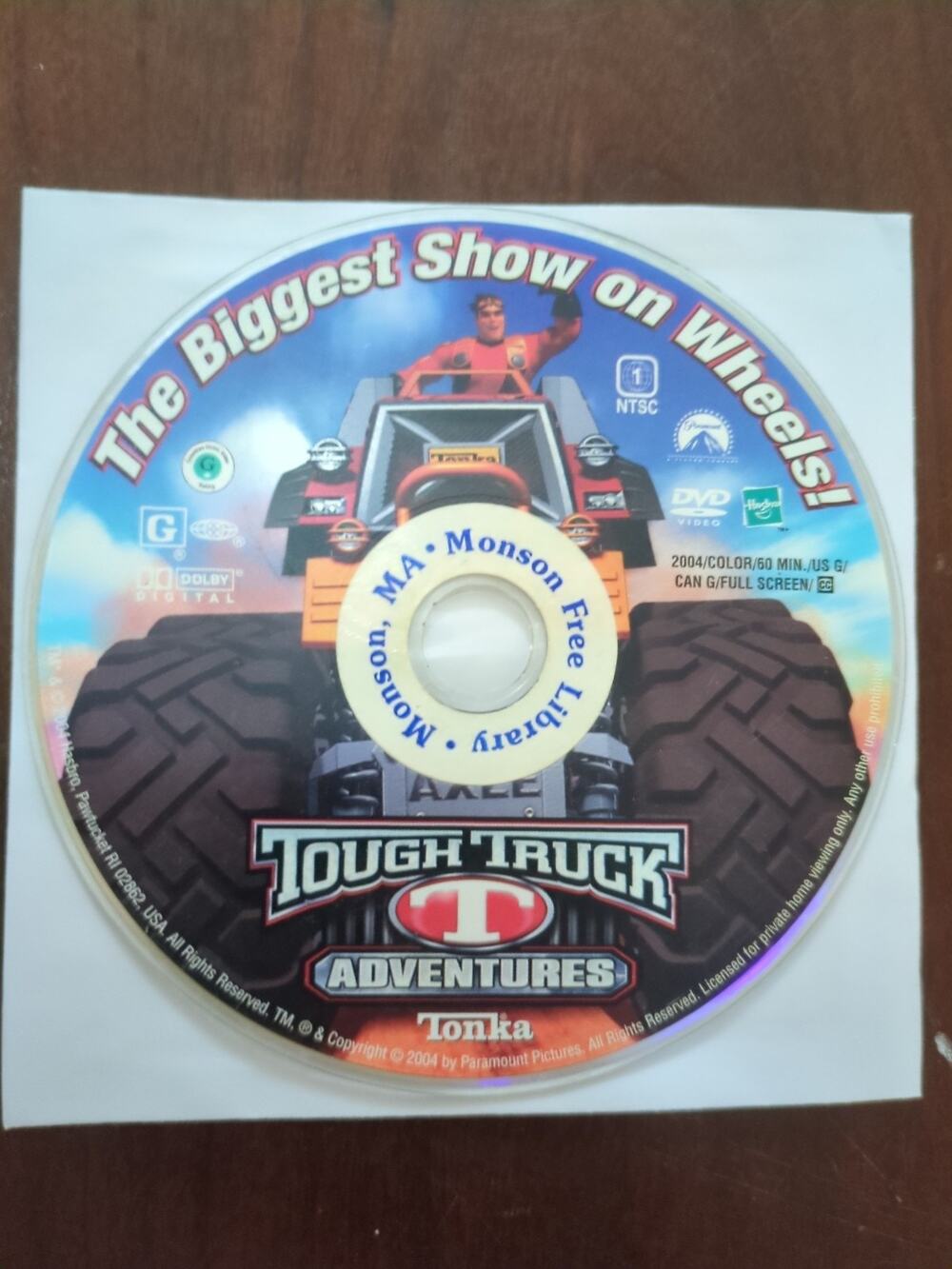 Tonka Tough Truck Adventures - The Biggest Show on Wheels dvd disc only